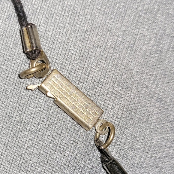 Green Square Fancy Blade Epoxy Necklace - Picture 3 of 4